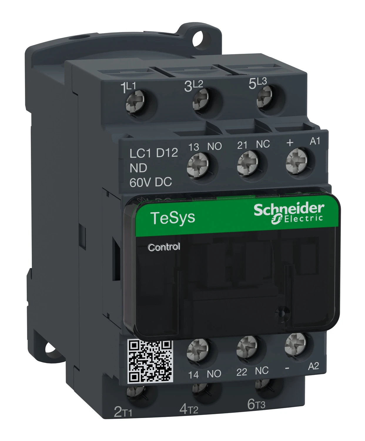 Contacteur TeSys Deca LC1D12ND — 3P, 12 A AC-3/AC-3e, commande 60 V CC