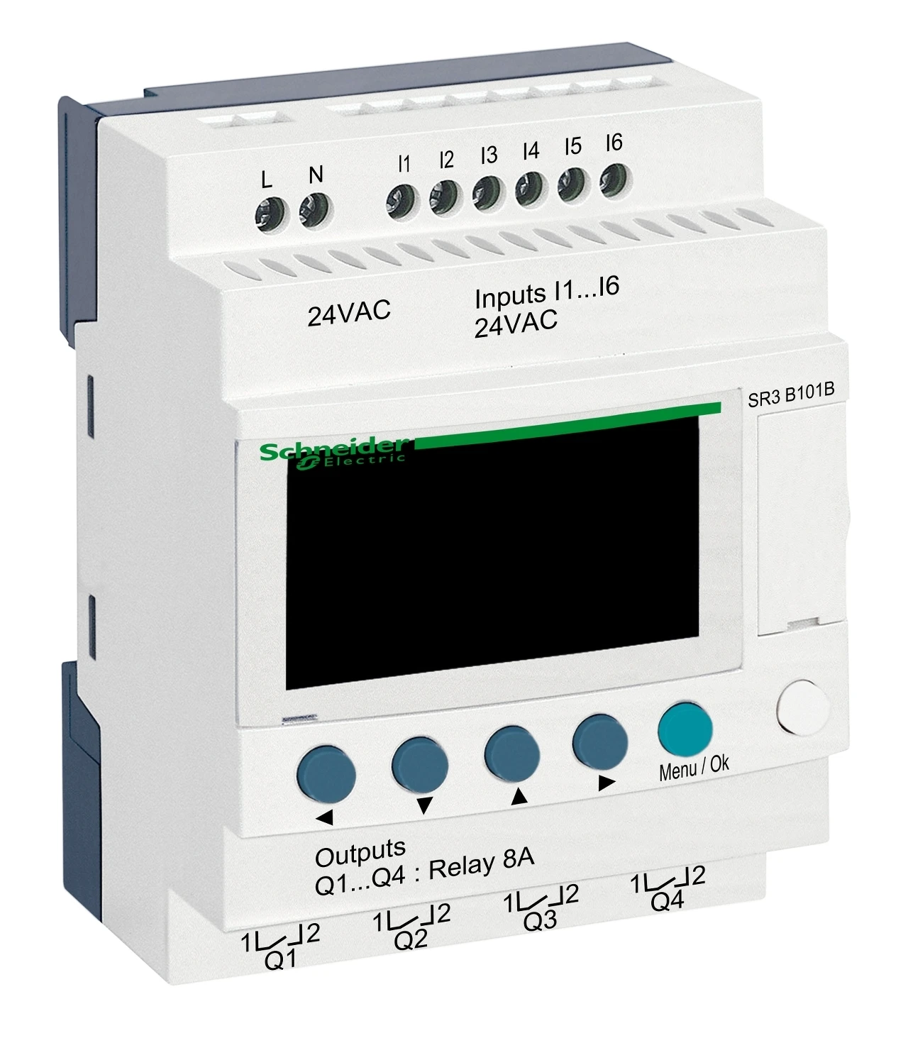 Zelio Logic SR2/SR3 SR3B101B smart relay – 10 I/O – 24 V AC