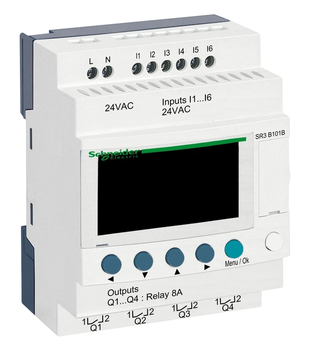 Zelio Logic SR2/SR3 SR3B101B smart relay – 10 I/O – 24 V AC
