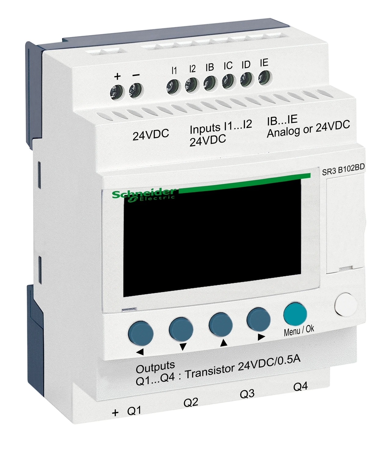 Zelio Logic SR2/SR3 SR3B102BD smart relay – 10 I/O – 24 V DC