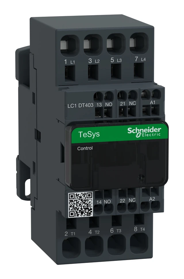 TeSys Deca LC1DT203B7 contactor — 4P, 20 A AC-1, 24 V AC, 50/60 Hz control