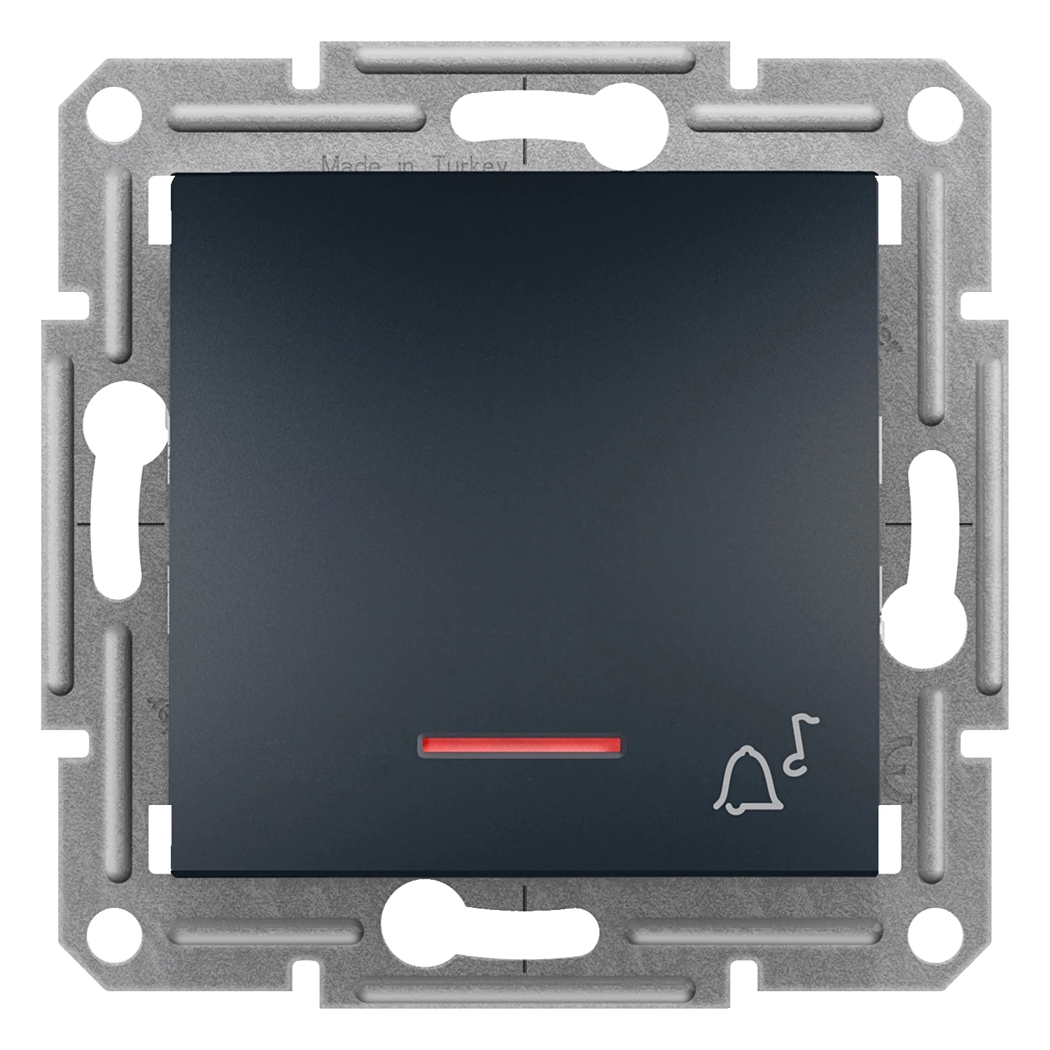 Bouton-poussoir sonnette avec voyant de repérage Asfora EPH1700171 — anthracite — Schneider Electric