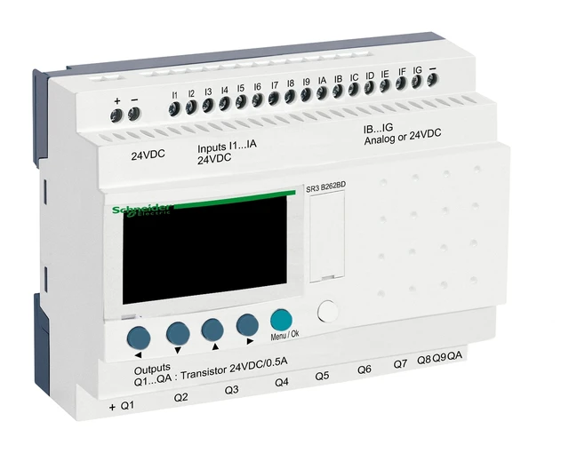 Zelio Logic SR2/SR3 SR3B262BD smart relay – 26 I/O – 24 V DC
