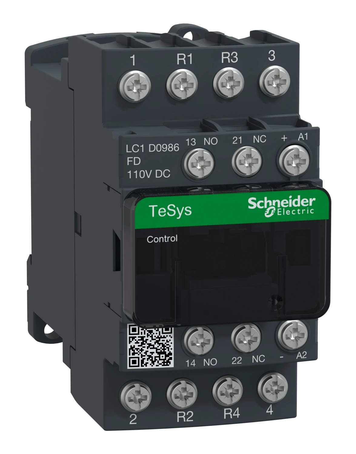 Contacteur TeSys Deca LC1D0986FD — 4P, 20 A AC-1, commande 110 V CC