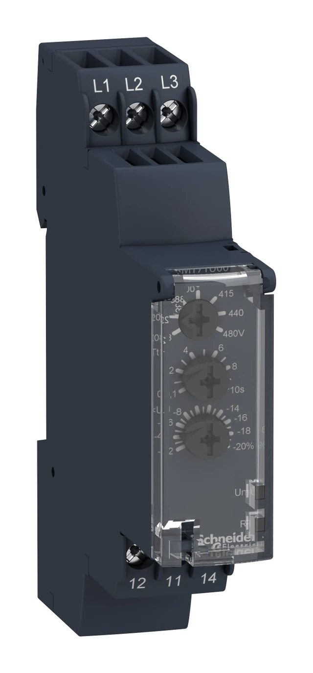 Three-phase monitoring relay RM17TA00 — 208...480 V AC — Schneider Electric