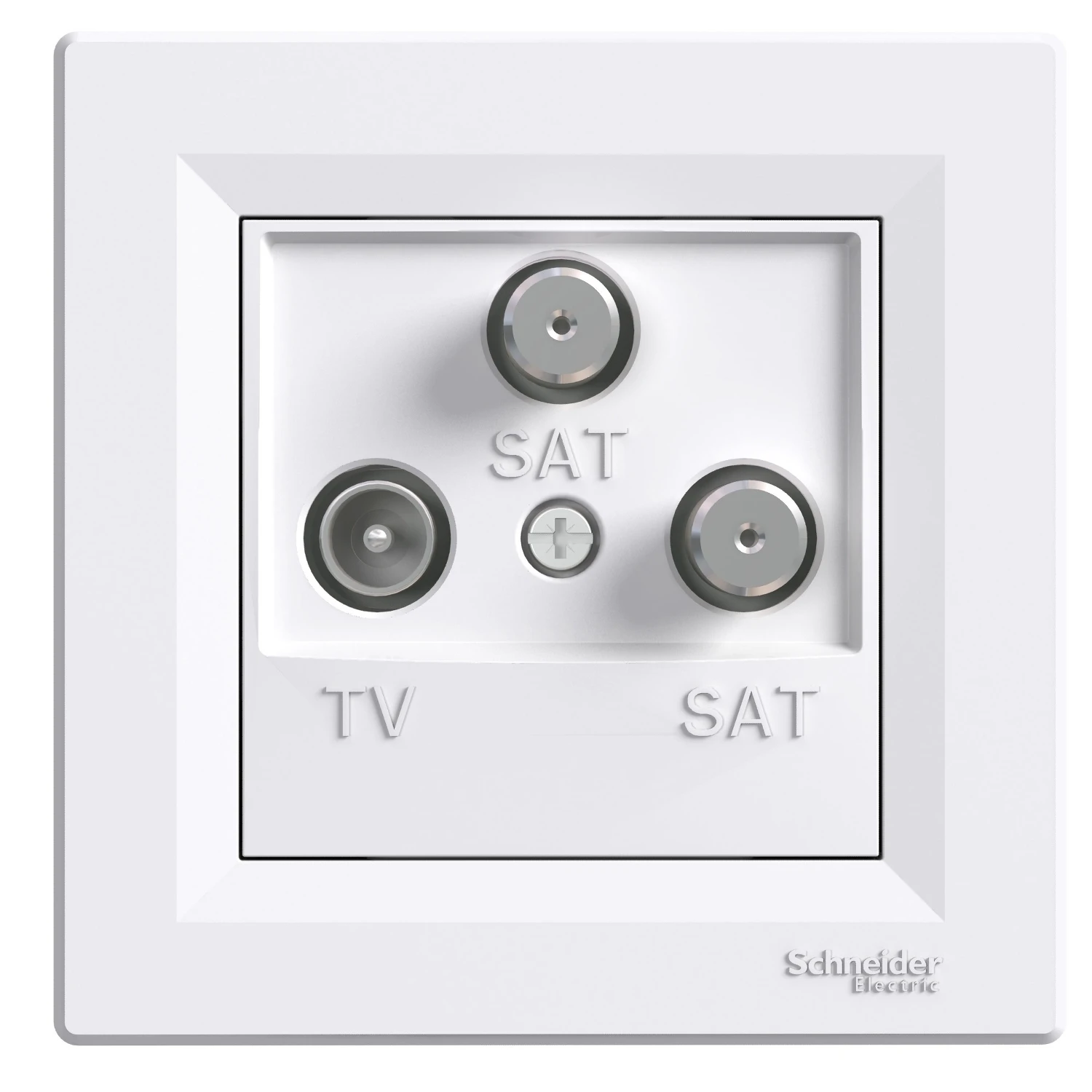 Asfora EPH3600121 tv / sat / sat antenna outlet — white — Schneider Electric