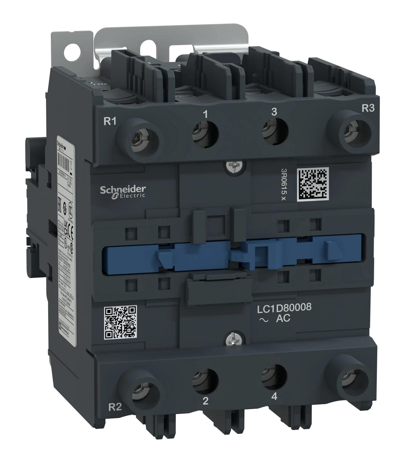 TeSys Deca LC1D80008E7 contactor — 4P, 125 A AC-1, 48 V AC, 50/60 Hz control