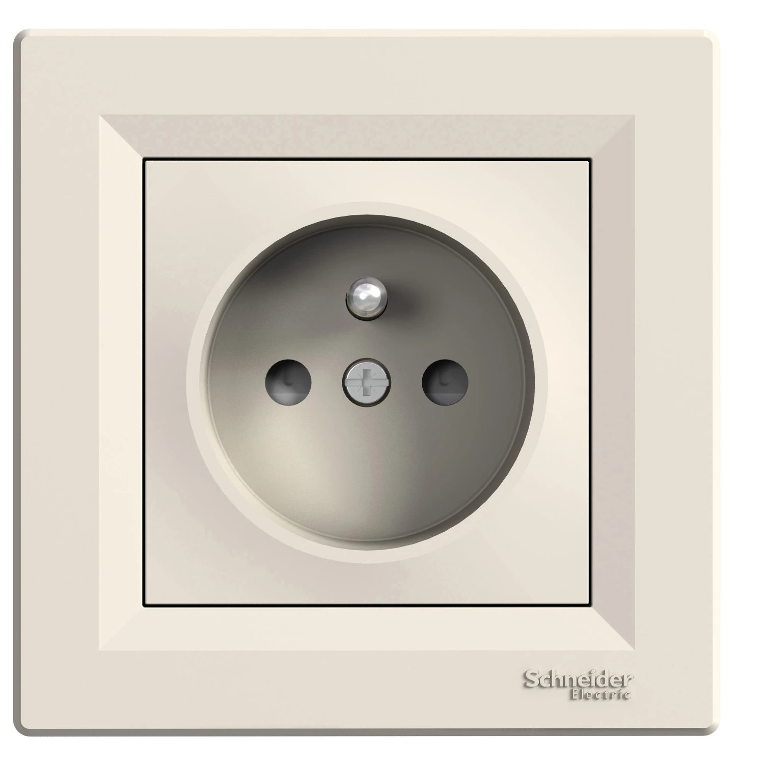 Asfora EPH2800223 earthed socket outlet — cream — Schneider Electric