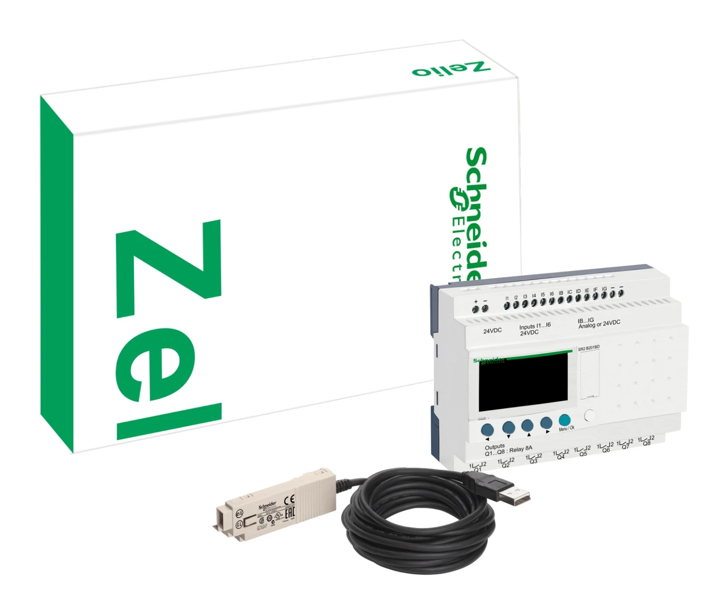 Zelio Logic SR3PACK2BD smart relay discovery pack – 26 I/O – 24 V DC