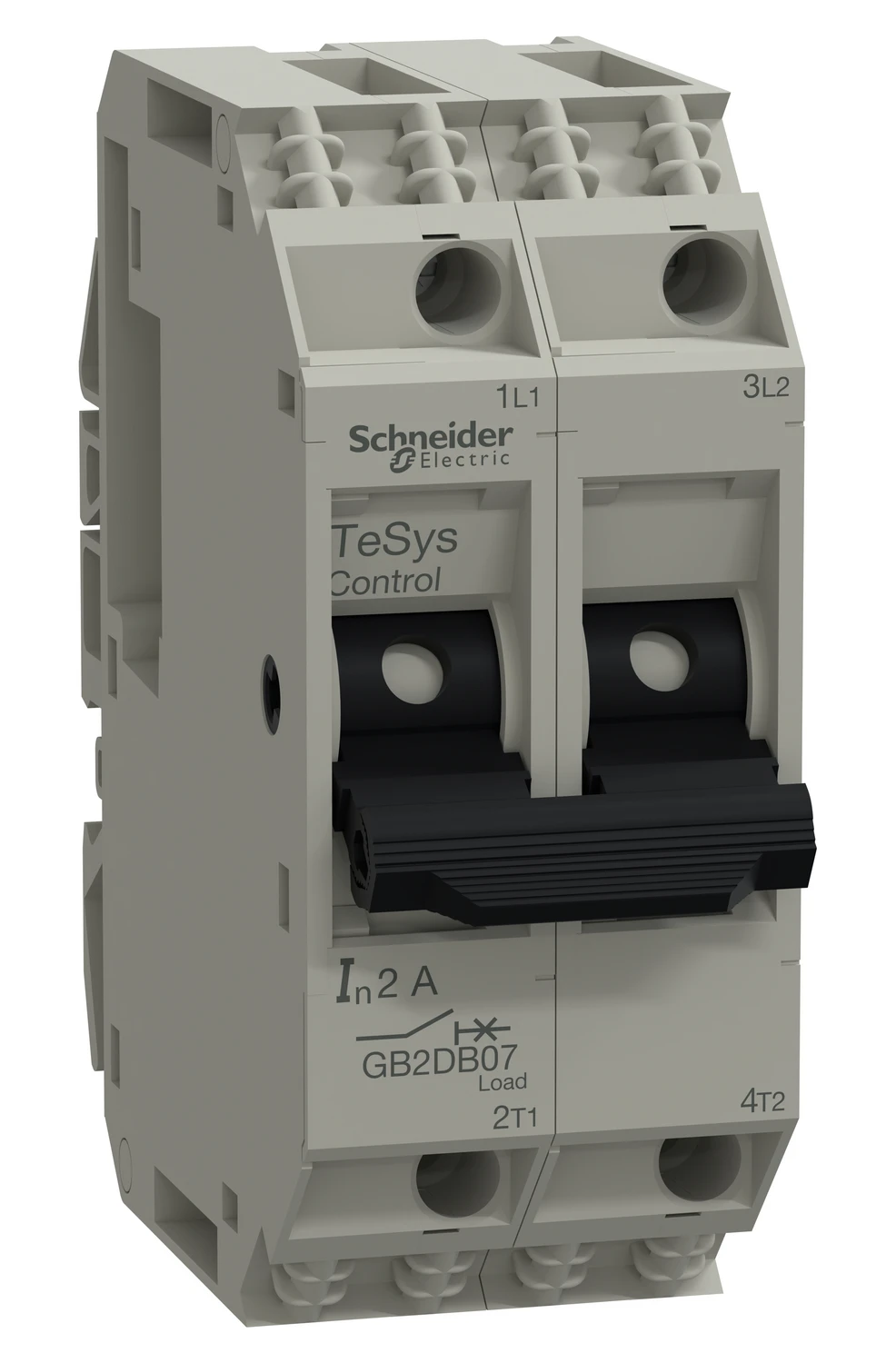 TeSys GB2DB07 auxiliary circuit breaker — 2P, Ith 2 A