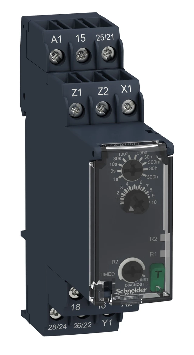 Modular timing relay RE22R2MWMR — 24…240 V AC/DC