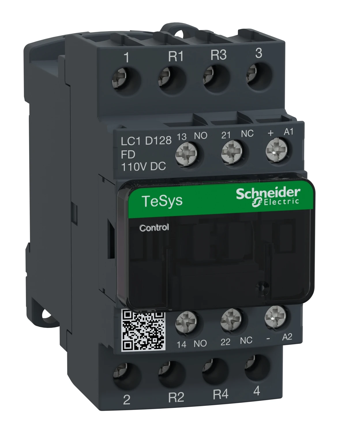 Contacteur TeSys Deca LC1D128FD — 4P, 25 A AC-1, commande 110 V CC