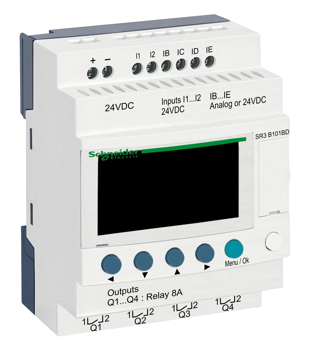 Zelio Logic SR2/SR3 SR3B101BD smart relay – 10 I/O – 24 V DC