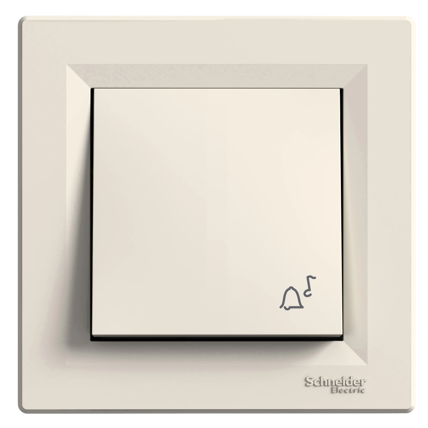 Asfora EPH0800123 push button with bell symbol — cream — Schneider Electric