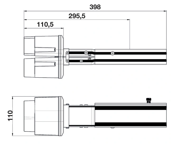 Lighting busbar feed and end cap — type 2