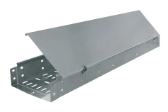 Perforated cable tray with hinged cover — S5