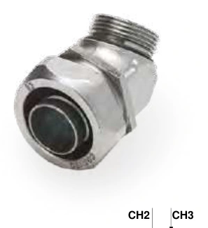 Metal fittings — 45° elbow in nickel plated brass 6024