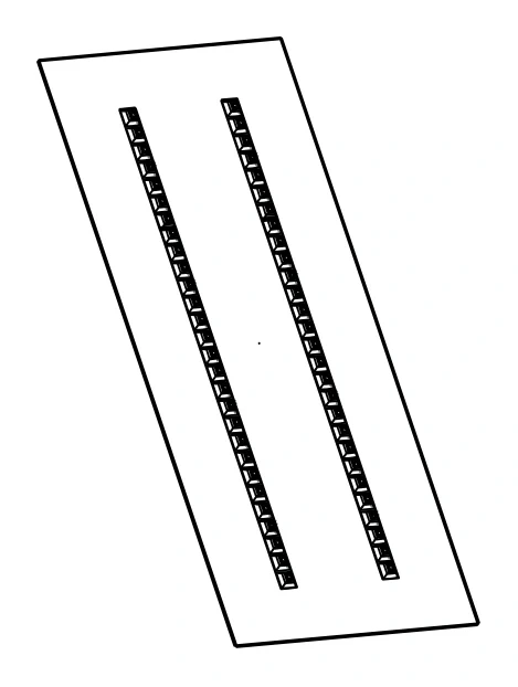 Recessed luminaire BELUX LED TYPE C — 1350 x 600 mm · 31 W · 3000 K