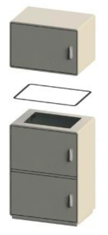 Top-unit installation option for outdoor enclosure Grafi 9 width 910mm