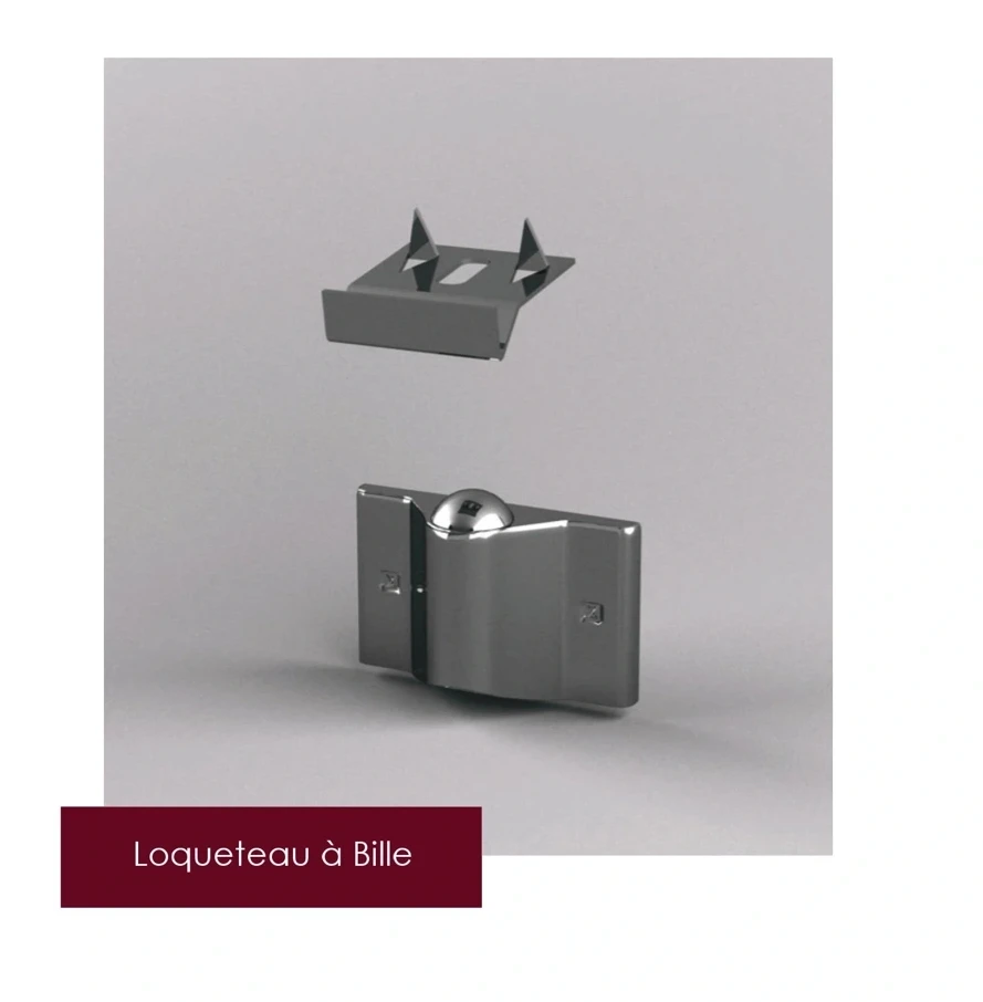 Nickel-plated ball catch