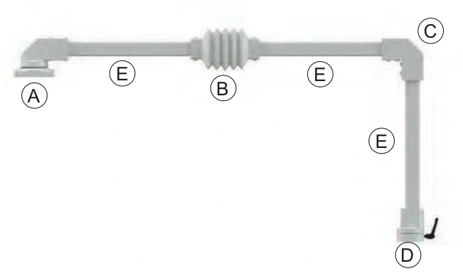 MEDIUM support arm system — Configuration with rotating turret