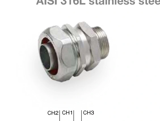 Metal fittings — AISI 316L stainless steel swivel male 6014xxg