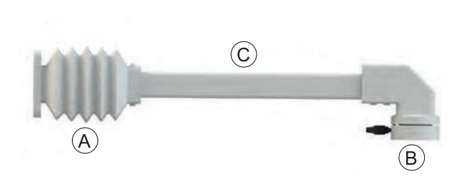 MEDIUM support arm system — Configuration with wall mount joint