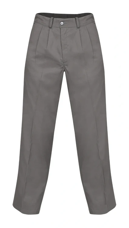 Grey work trousers