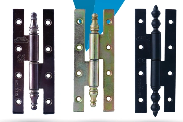 Paris lift-off hinges with decorative finials