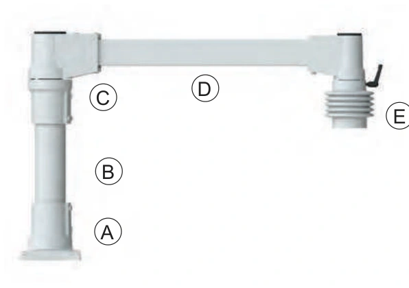 LIGHT support arm system — Configurations with ground starting