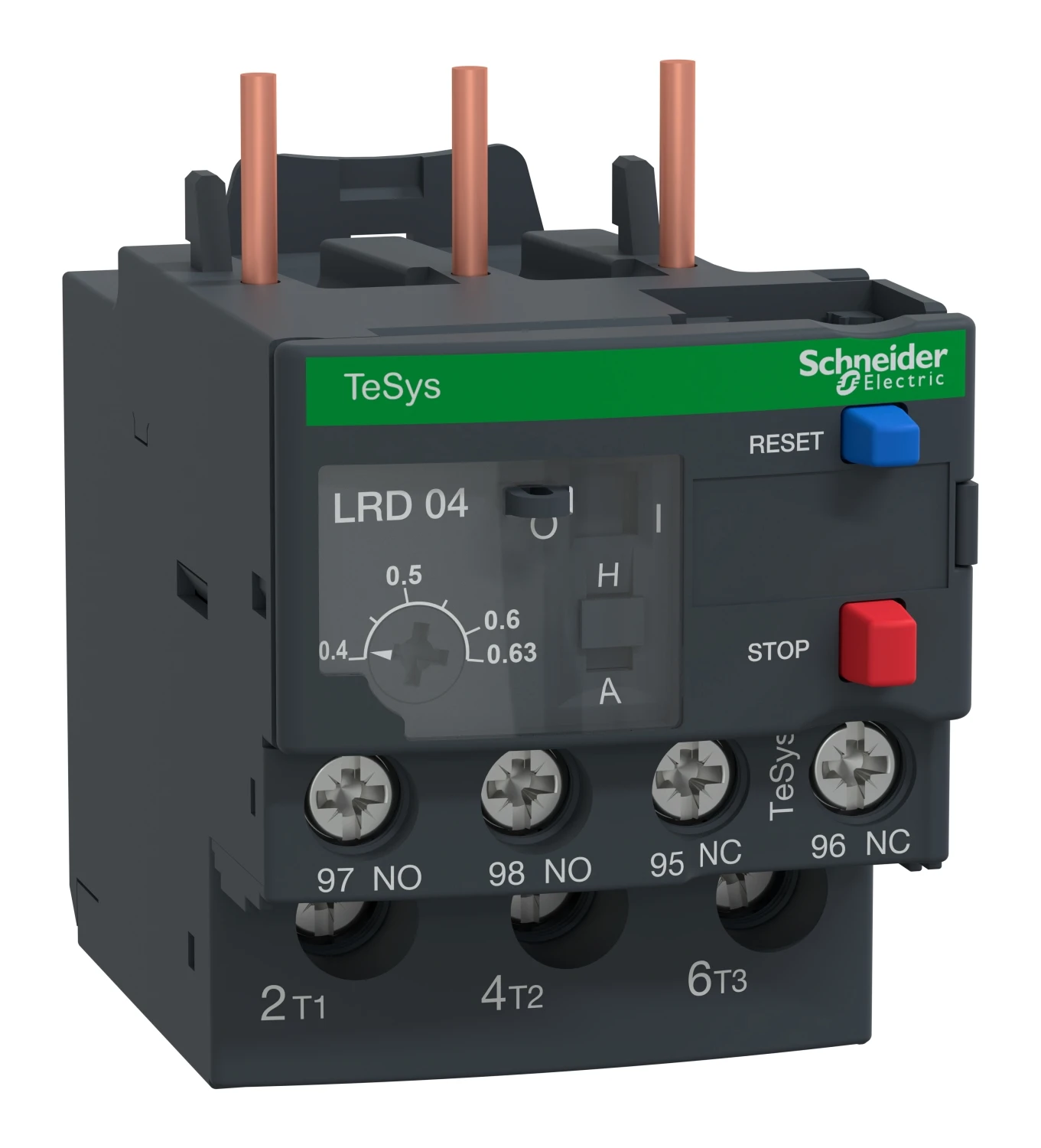 Relais thermique TeSys Deca LRD LRD046 — 0,40 à 0,63 A, classe 10A