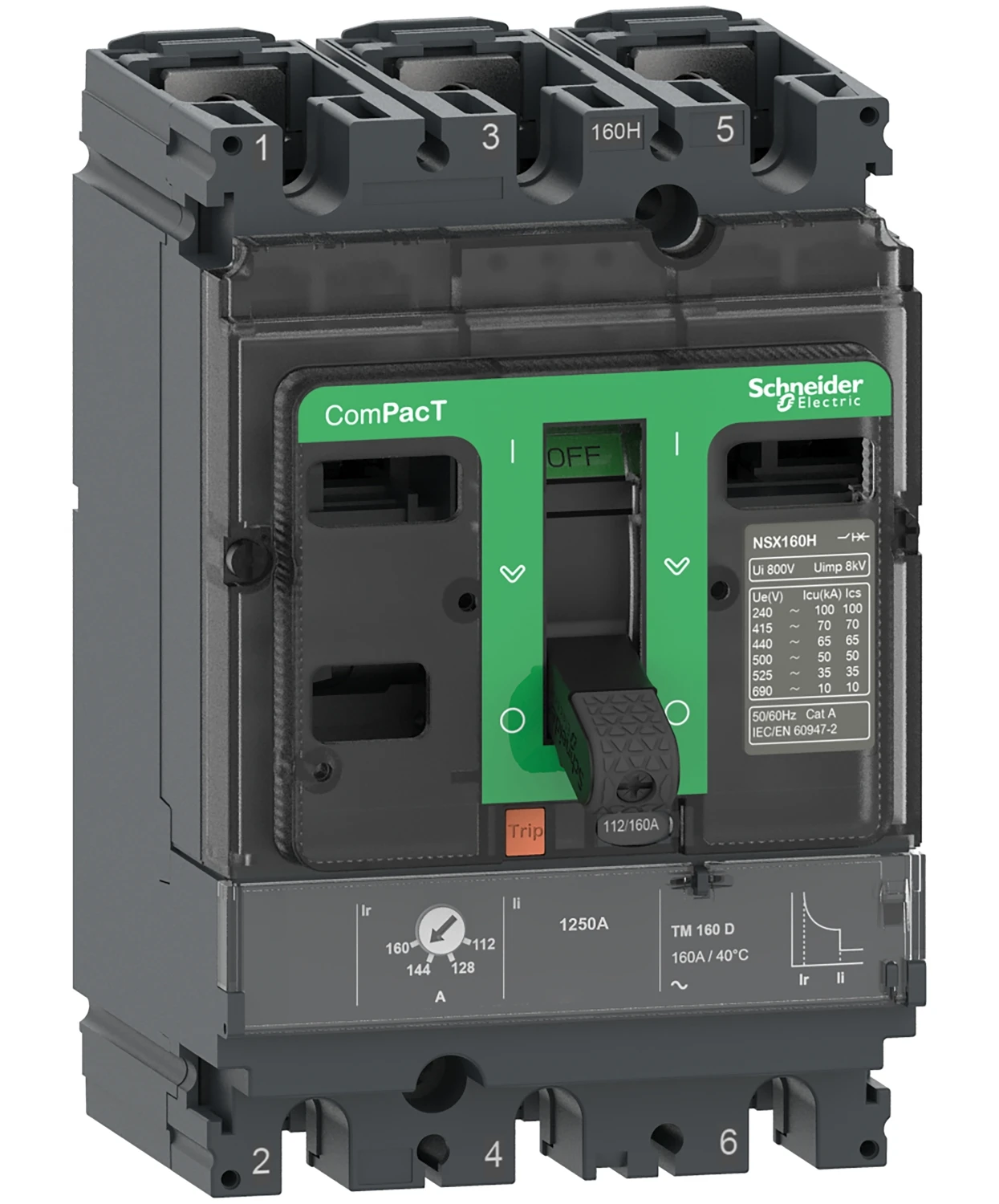 ComPacT NSX C10B3TM016 circuit breaker — 3P, 16 A, TM-D