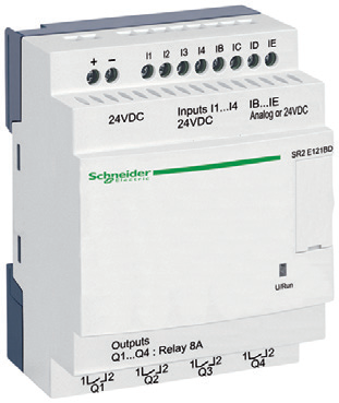 Zelio Logic SR2/SR3 SR2E121BD smart relay – 12 I/O – 24 V DC