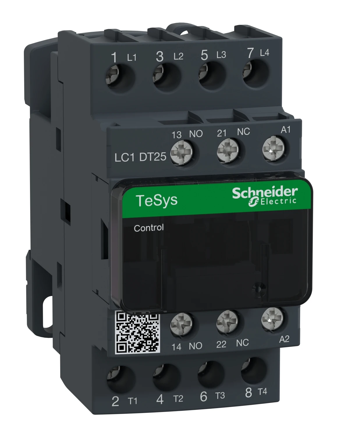 Contacteur TeSys Deca LC1DT25P7 — 4P, 25 A AC-1, commande 230 V CA, 50/60 Hz