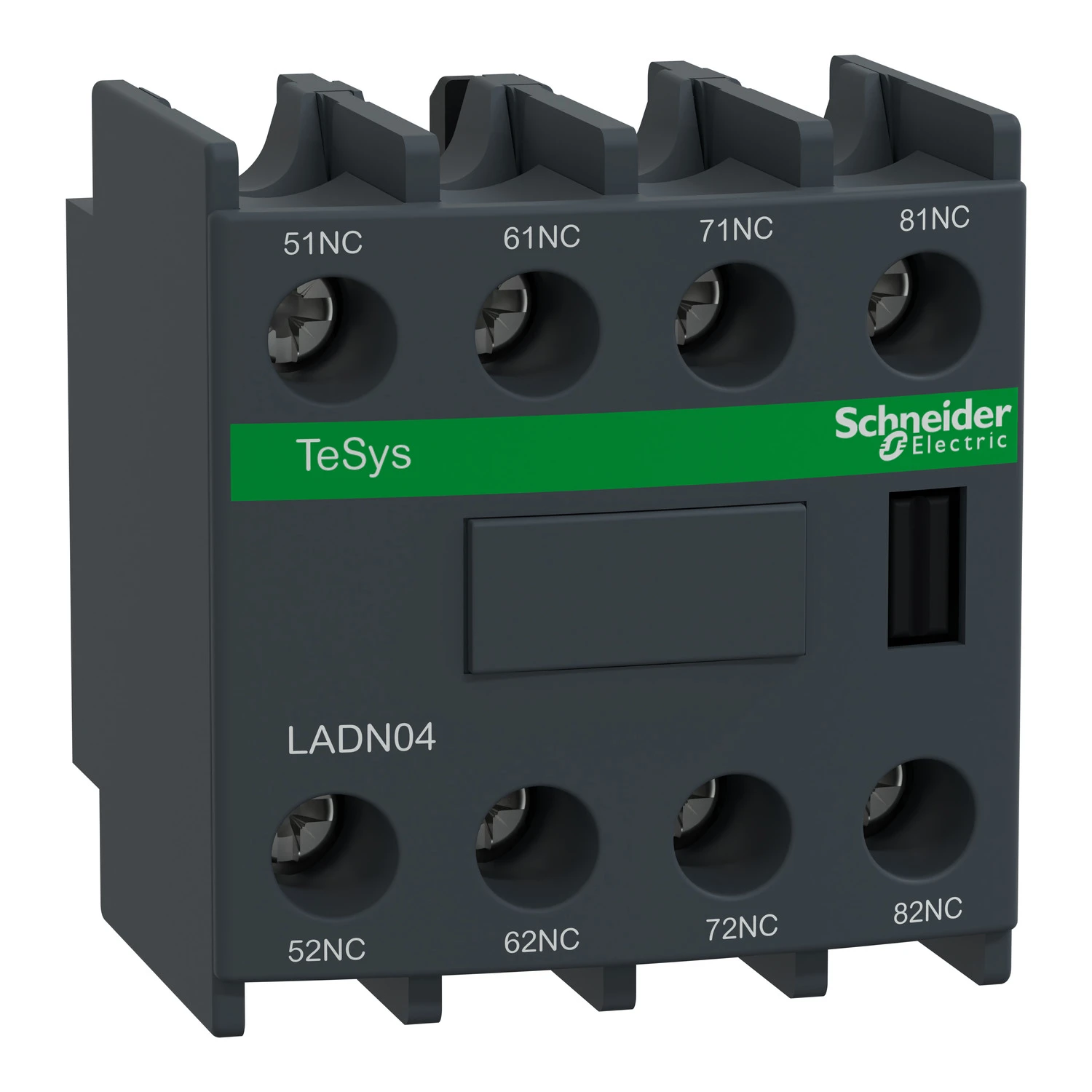 TeSys Deca LADN04 auxiliary contact block — 0 NO + 4 NC