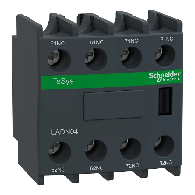 TeSys Deca LADN04 auxiliary contact block — 0 NO + 4 NC