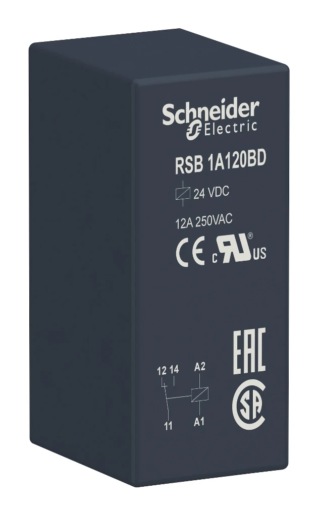 Plug-in interface relay RSB1A120BD — 24 V DC