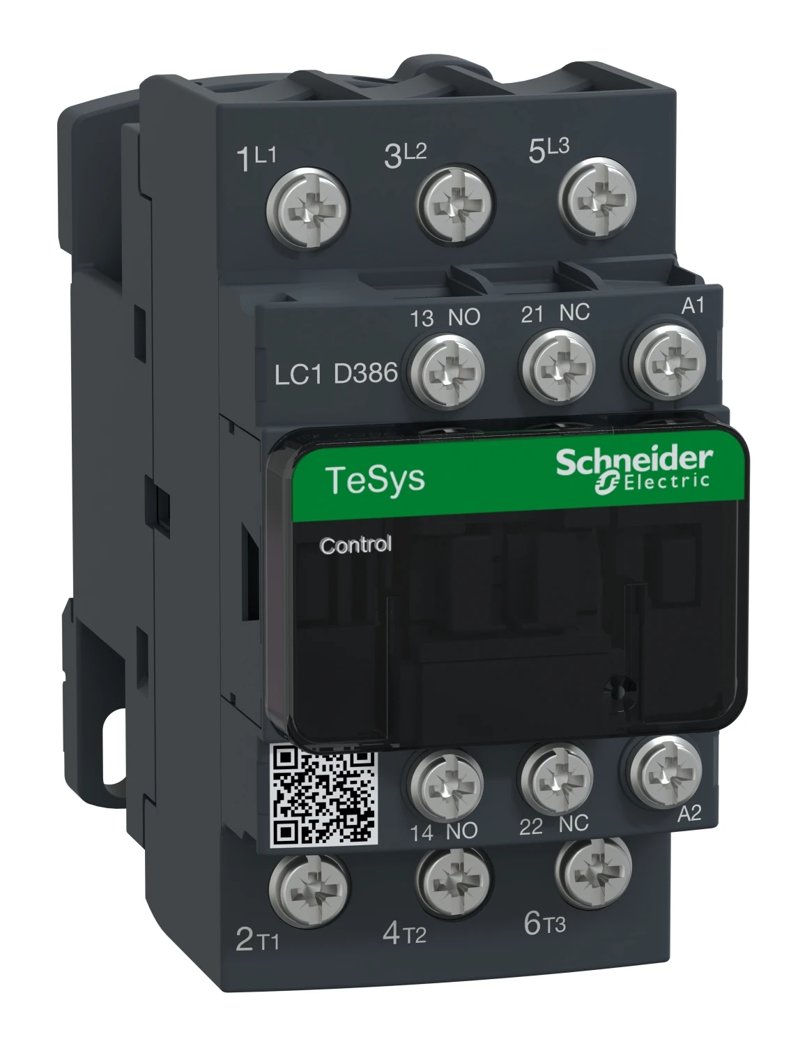 Contacteur TeSys Deca LC1D386B7 — 3P, 38 A AC-3/AC-3e, commande 24 V CA, 50/60 Hz