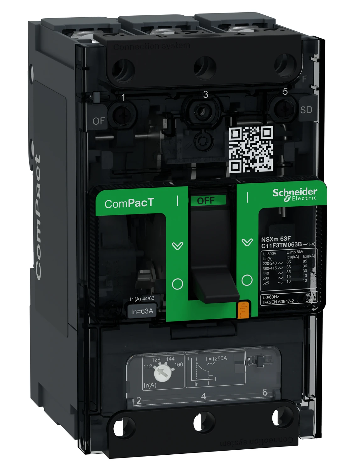 Disjoncteur ComPacT NSXm C11E3TM016B — 3P, 16 A, TM-D