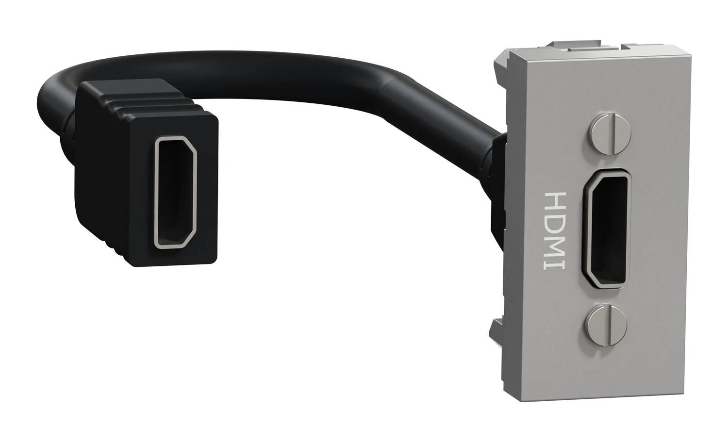 New Unica NU343030 hdmi outlet — aluminium — Schneider Electric