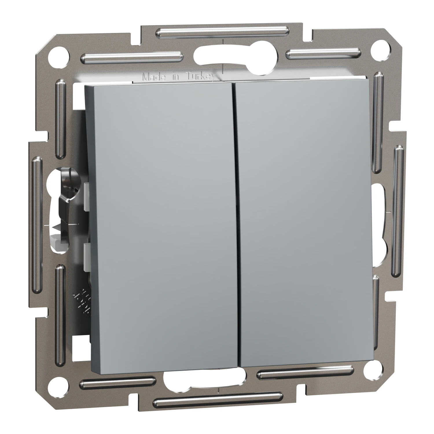 Double bouton-poussoir Asfora EPH1100162 — acier