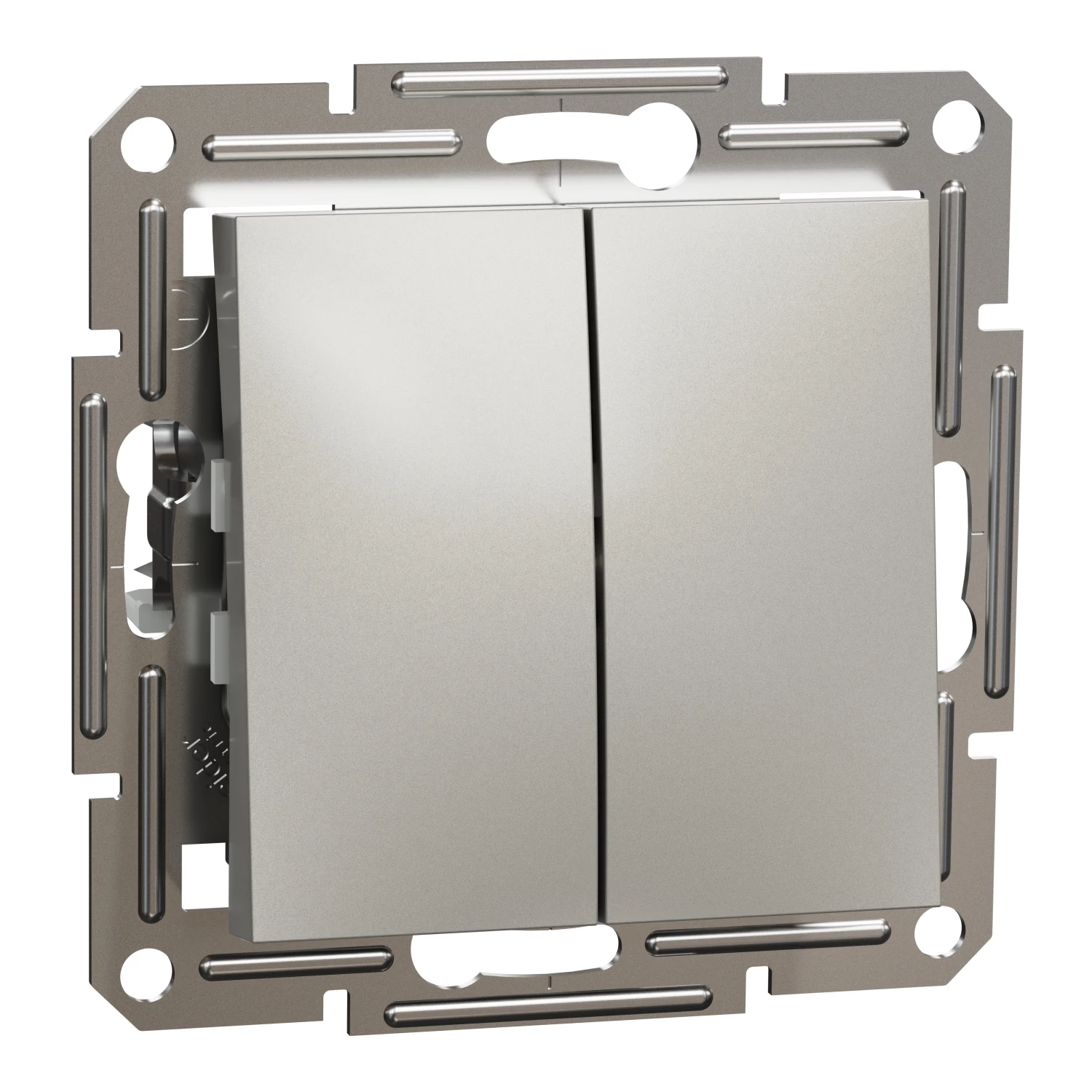 Double interrupteur simple Asfora EPH0300169 — bronze