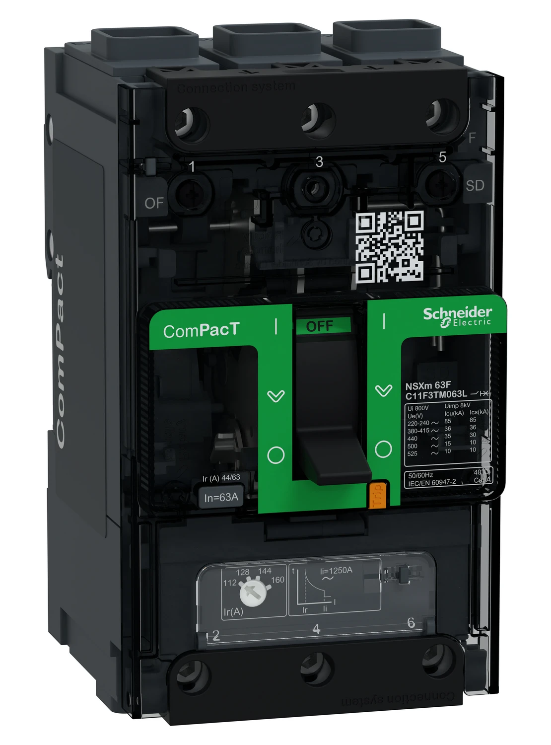Disjoncteur ComPacT NSXm C11E3TM016L — 3P, 16 A, TM-D