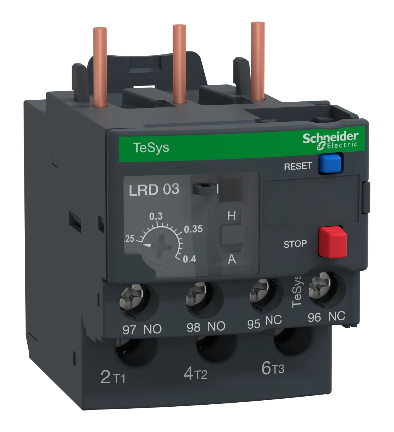 TeSys Deca LRD LRD03 thermal overload relay — 0.25 to 0.40 A, class 10A