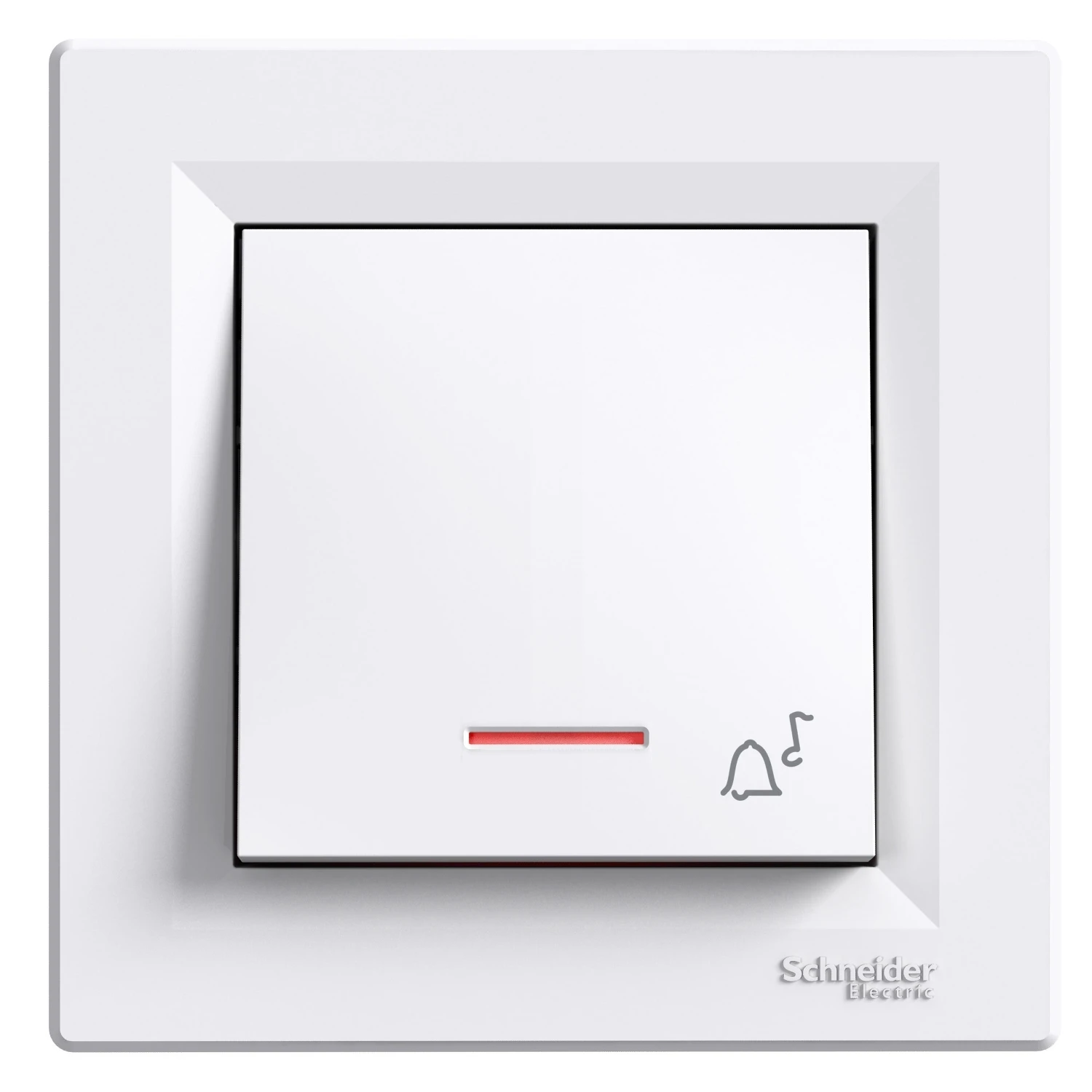 Bouton-poussoir sonnette avec voyant de repérage Asfora EPH1700121 — blanc