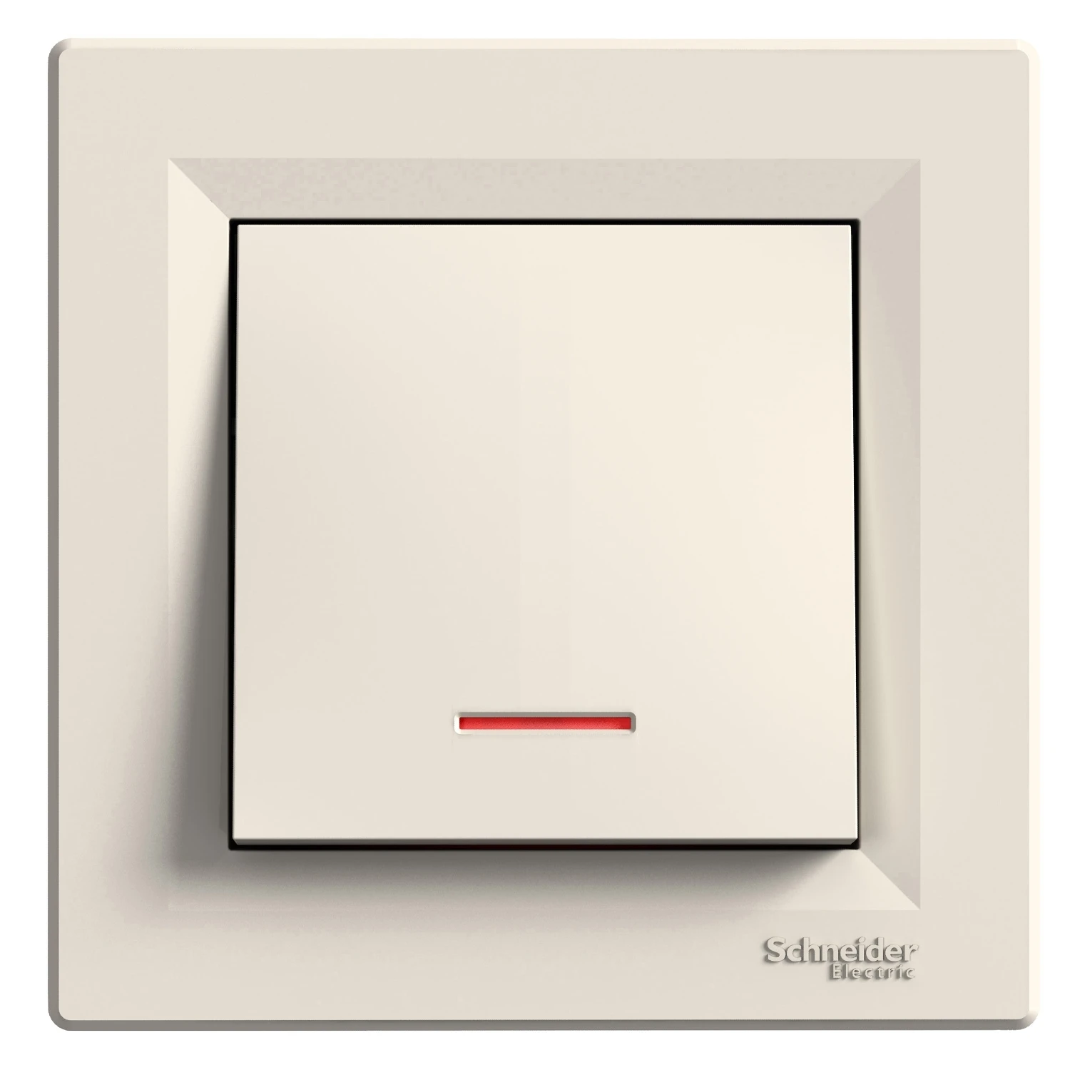 Bouton-poussoir avec voyant de repérage Asfora EPH1600123 — crème