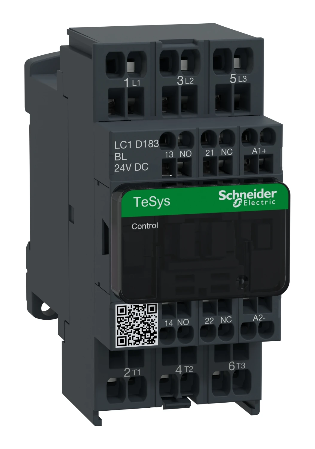 Contacteur TeSys Deca LC1D183BL — 3P, 18 A AC-3/AC-3e, commande 24 V CC, faible consommation