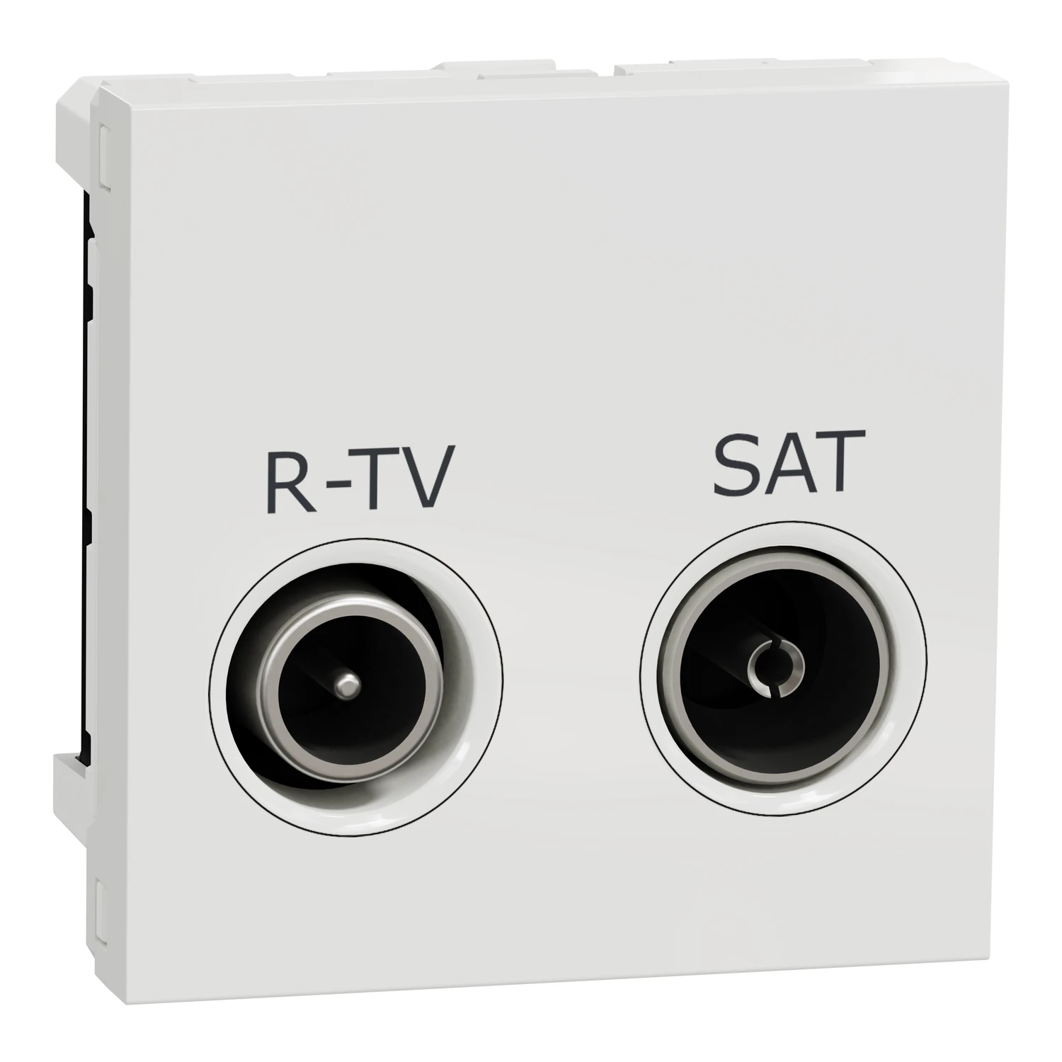 New Unica NU345418 radio / tv / sat socket — white — Schneider Electric