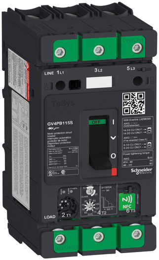 TeSys GV4PB02N motor circuit breaker — 0.8 to 2 A