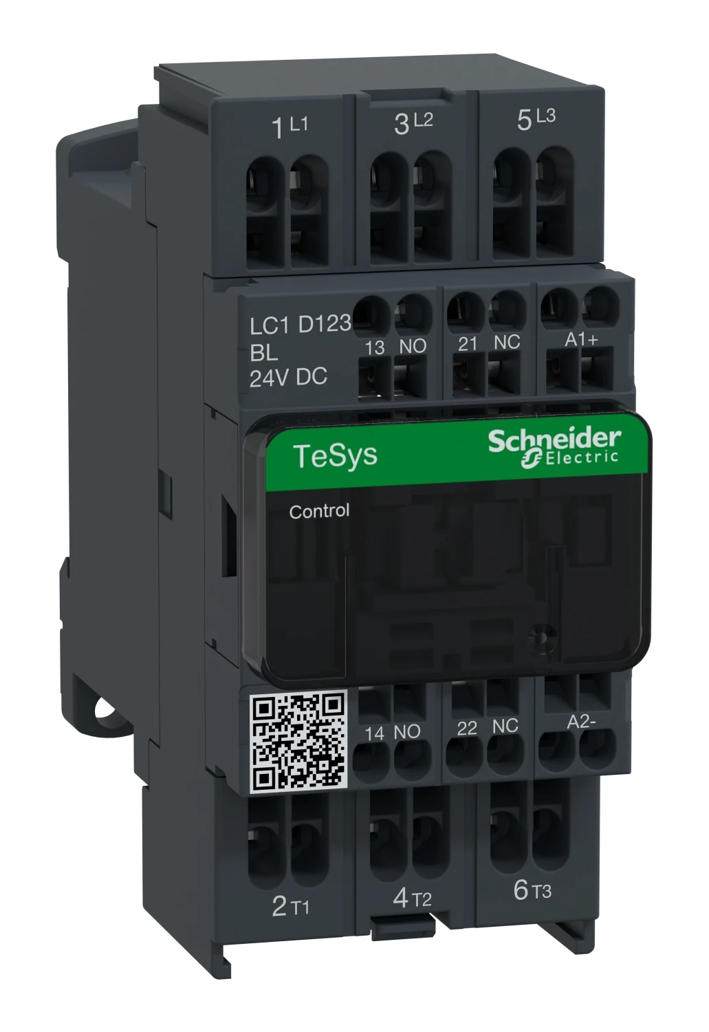 Contacteur TeSys Deca LC1D123BL — 3P, 12 A AC-3/AC-3e, commande 24 V CC, faible consommation